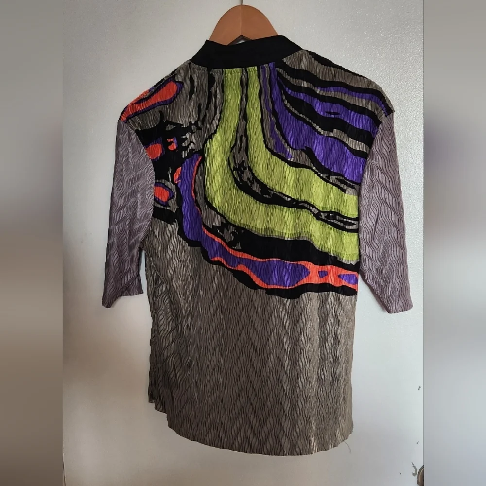 Jamie Sadock Vibrant Multicolor Textured Golf Top - Picture 5 of 5